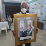 Davi Arão carrega imagem de São João Paulo II